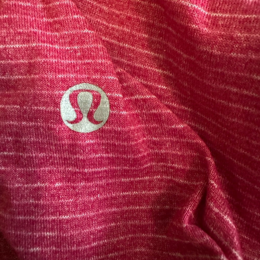 Lululemon Striped Maroon Cotton Racerback Tank 12 - Picture 4 of 4